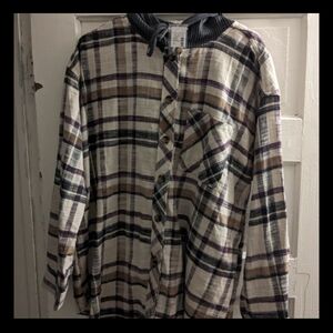 Maurices plus size flannel shirt with hood